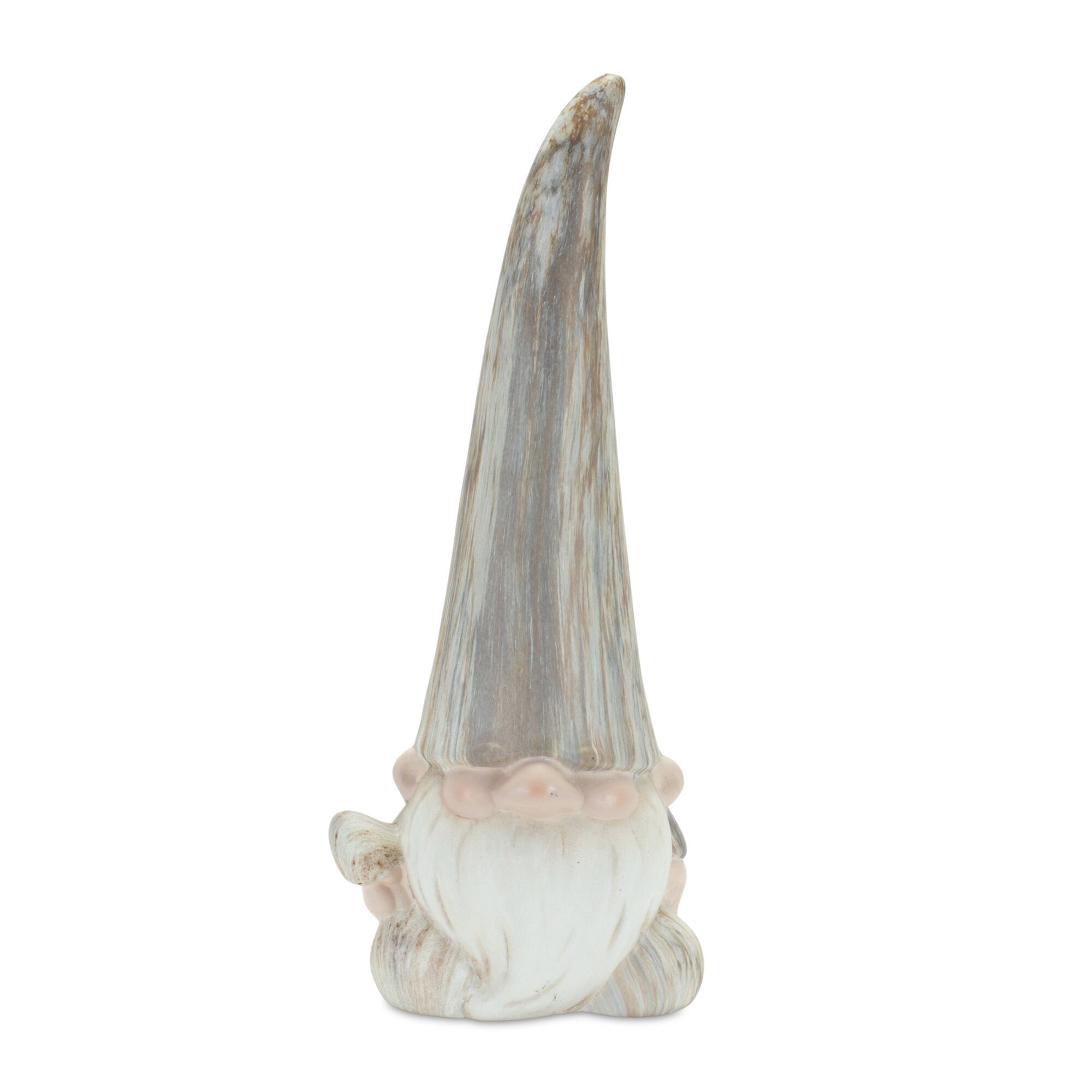 14.5" Modern Marble Finish Terra Cotta Gnome Figurines, 2ct.